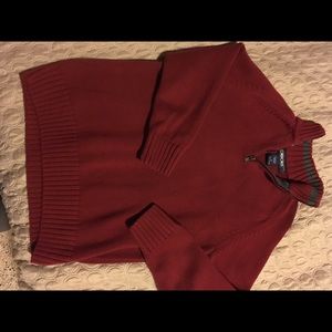 Boys Cherokee red 3/4 zip sweater