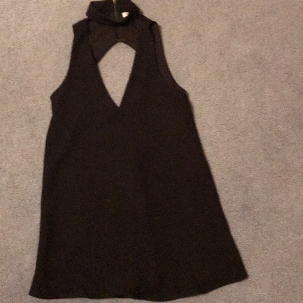 Black mini dress with cut outs