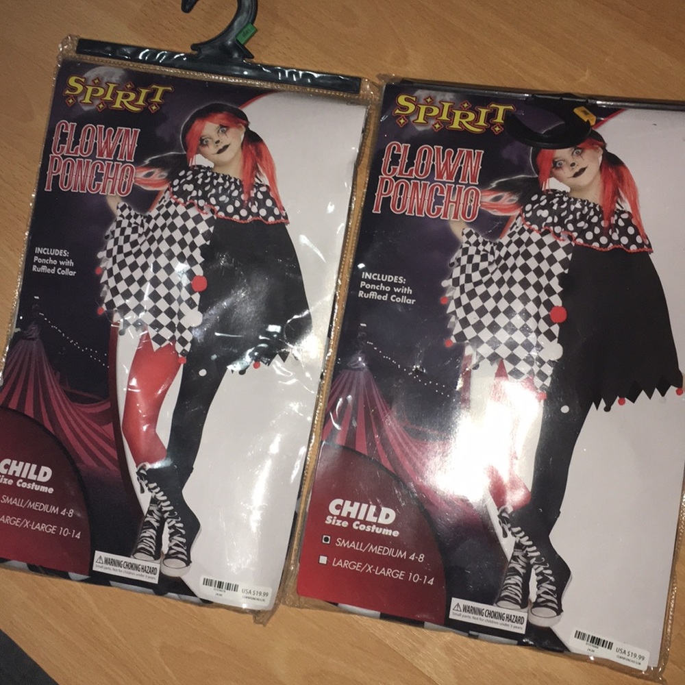 Spirit Halloween Clown Poncho Costume