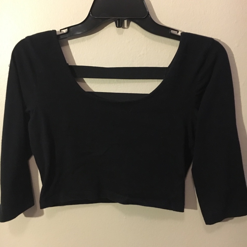 Two Black Crop Tops