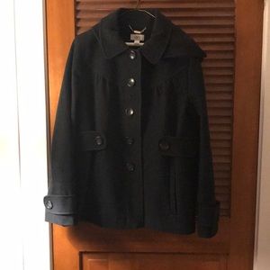 Loft Navy Peacoat with Removable Hood