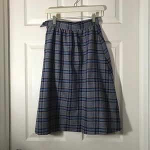 Vintage plaid skirt.