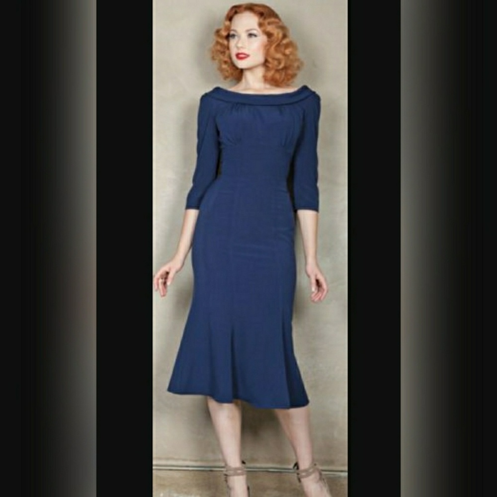 Stop Staring Navy Dress 18 NWT