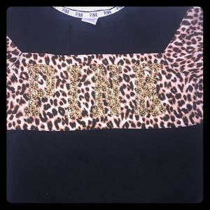 Leopard print sparkly crew neck!