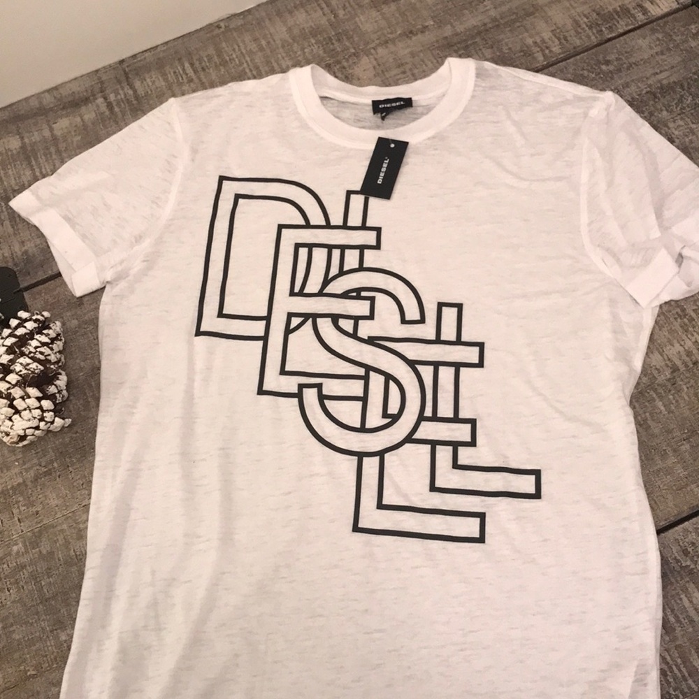 Diesel graphic logo crew neck tshirt