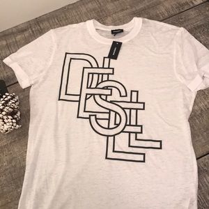 Diesel graphic logo crew neck tshirt
