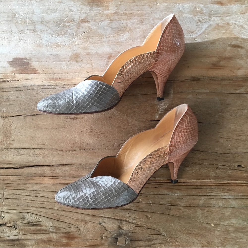 Maud Frizon Vintage Python Pumps