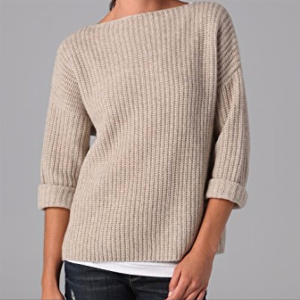 Vince Chunky Ribbed Boatneck Sweater