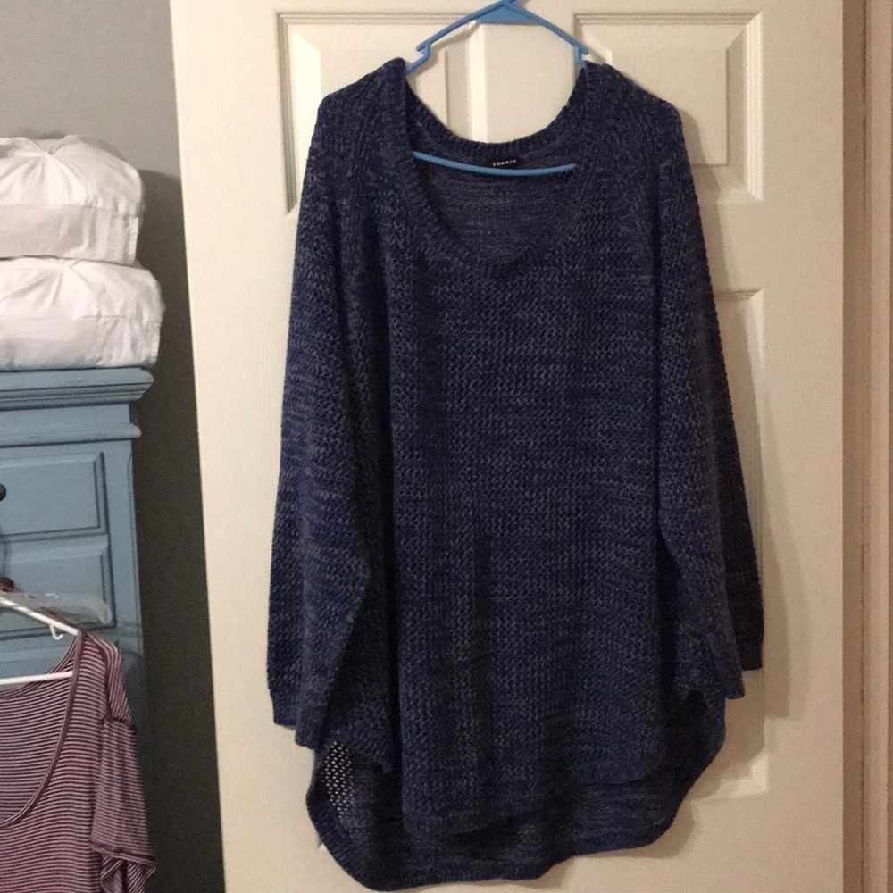 Torrid blue tunic sweater
