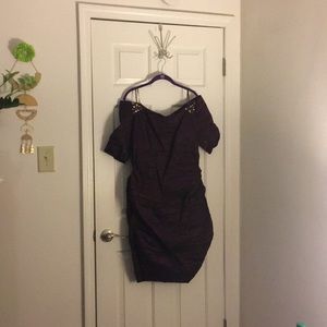 Elegant off-the-shoulder party dress