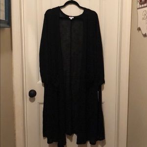 LuLaRoe Black Sarah Cardigan with Pockets