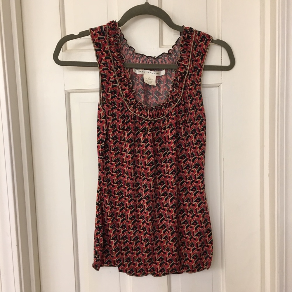 Sleeveless blouse great for color popping