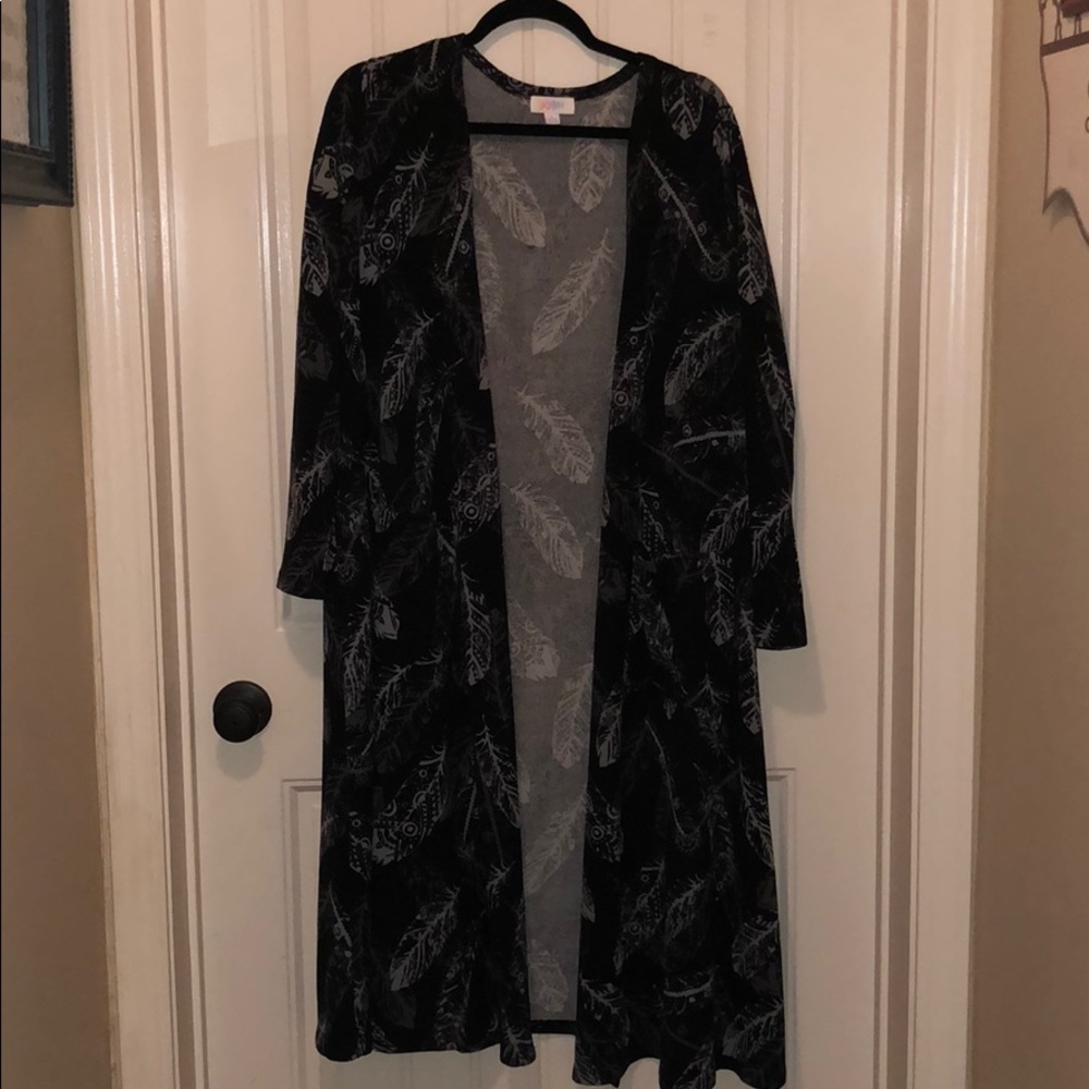 LuLaRoe Feather Print Sarah Cardigan