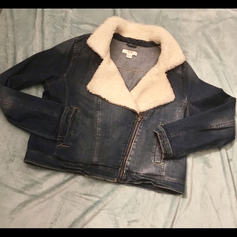 Denim crop jacket