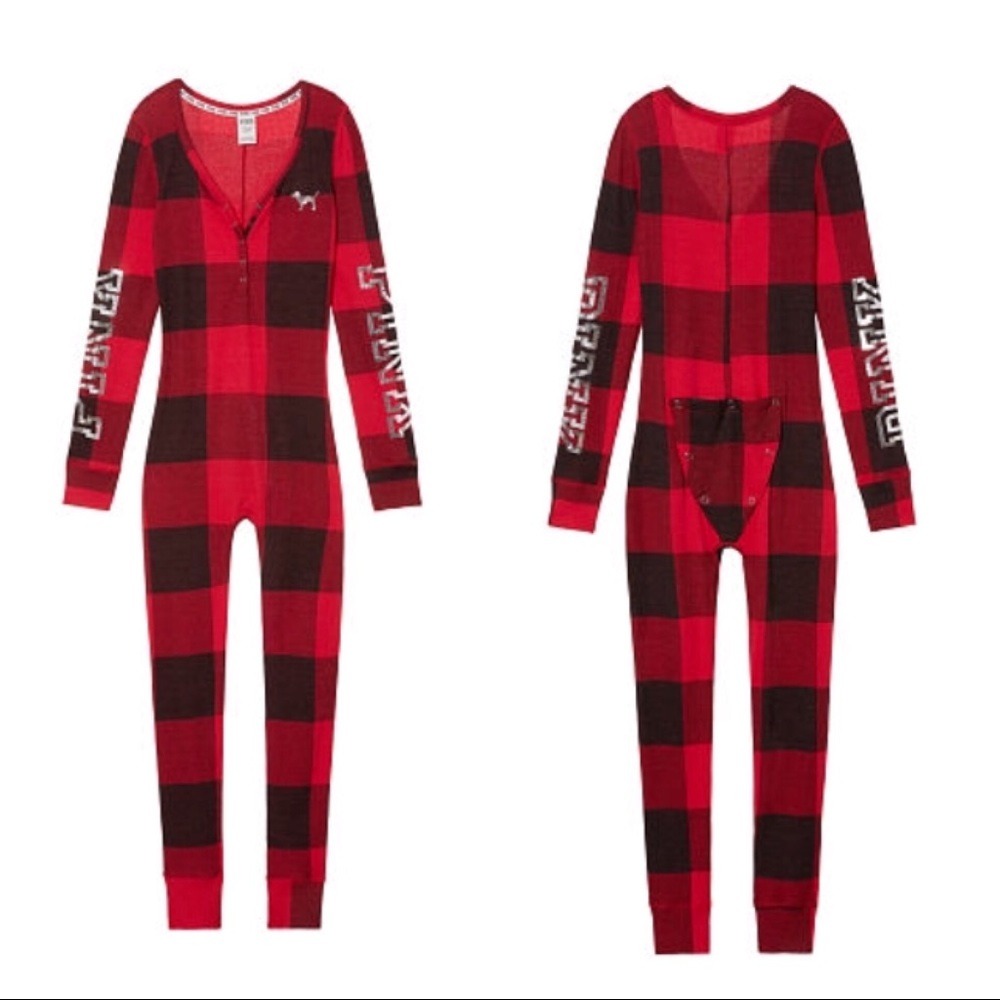 ❄️PRICE FIRM❄️ NEW VS Pink Bling onesie pajamas - Picture 2 of 4