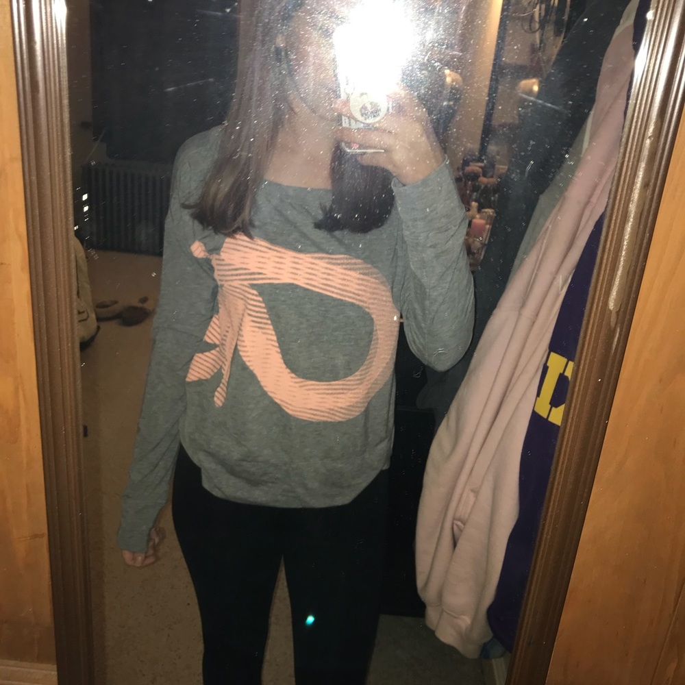 Long Sleeve Gray Athletic Shirt