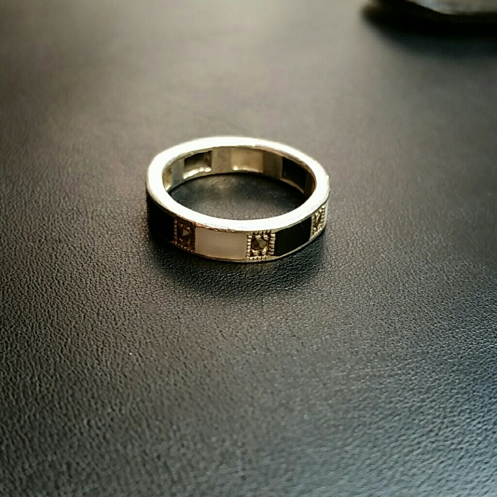 Sterling Silver Marcasite Ring SZ 7