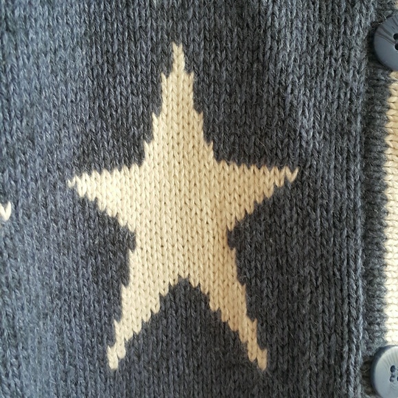 Christopher & Bank M blue cardigan white star - Picture 4 of 4