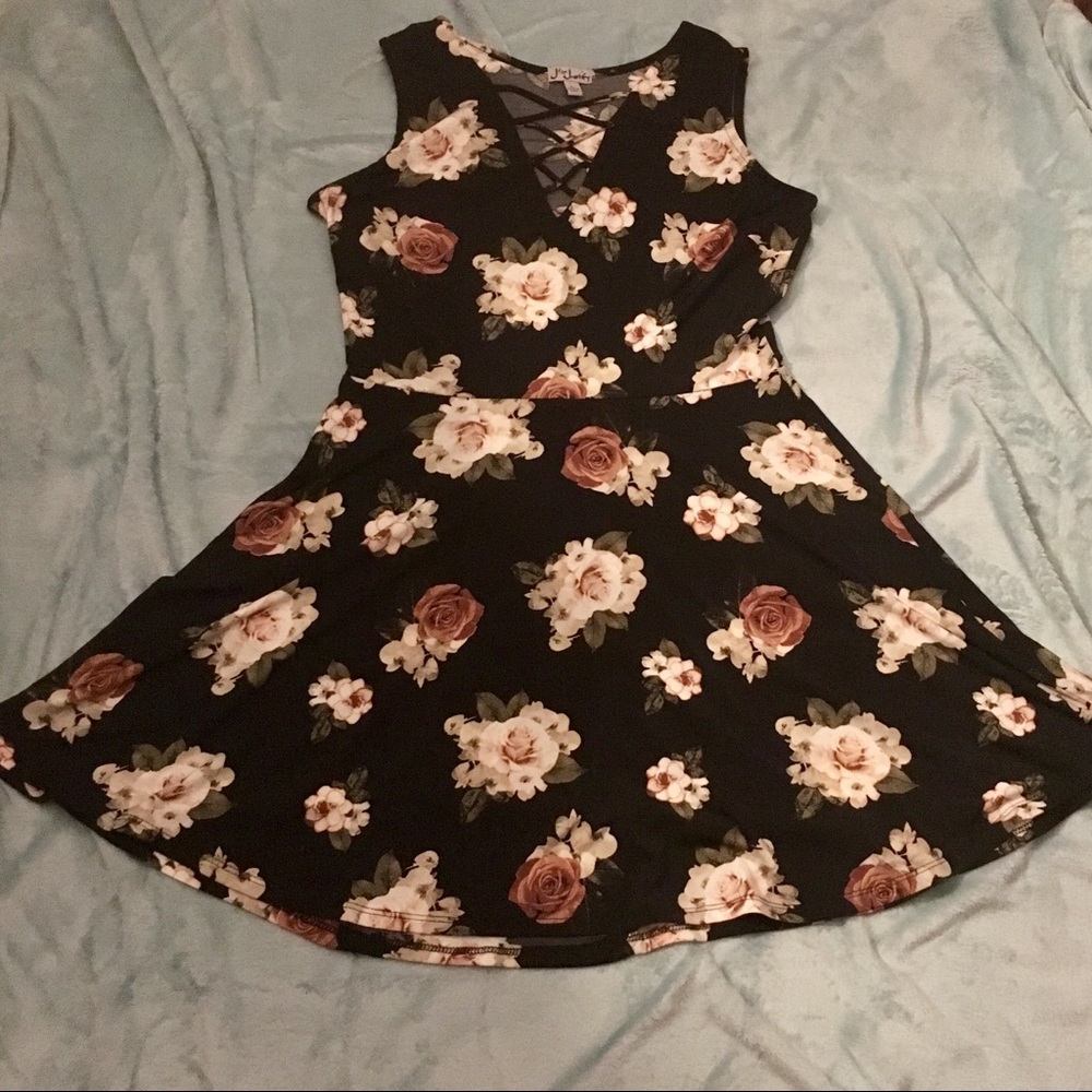 Flower skater dress