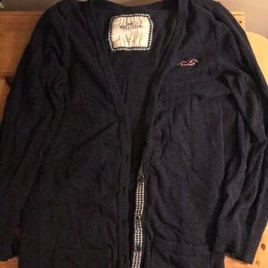 Blue Hollister Cardigan