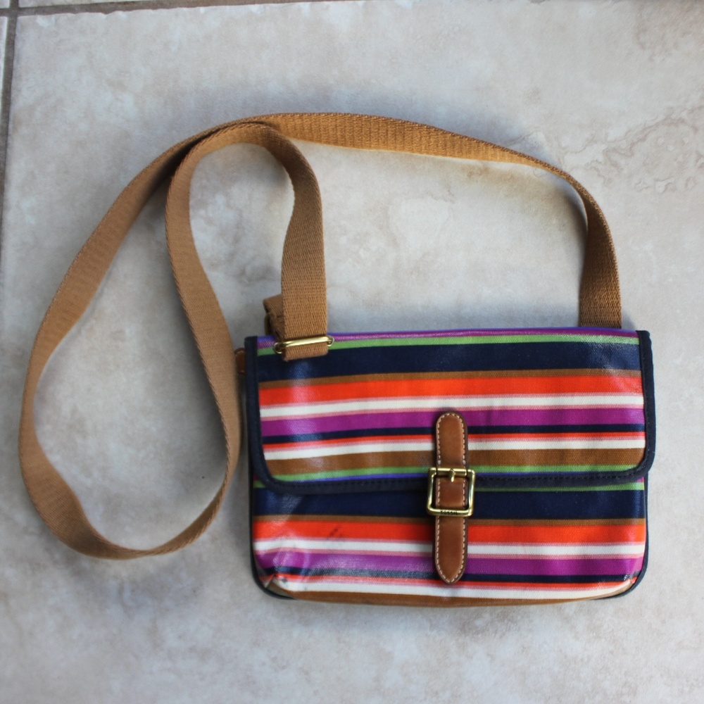 Adorable Fossil Crossbody Striped Bag - Picture 1 of 4