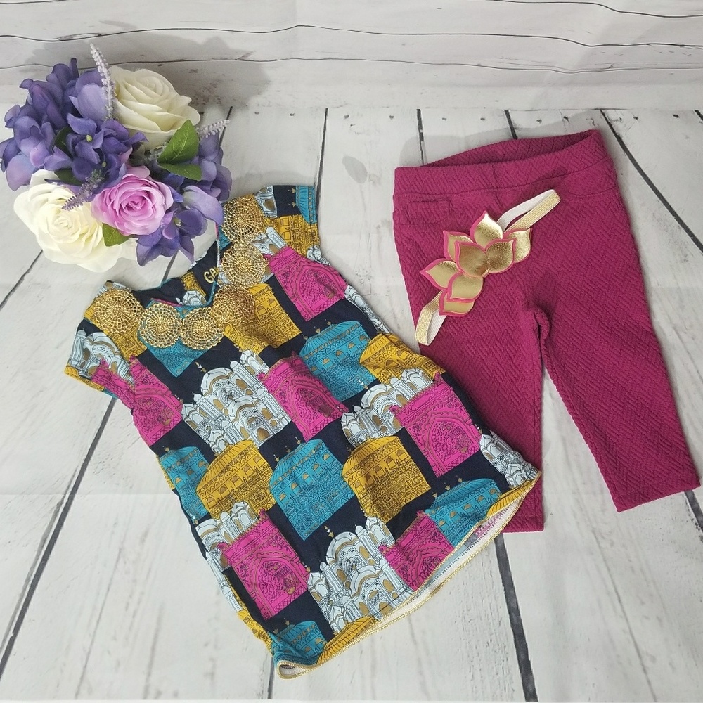 🌈Baby Girls Oshkosh Bgosh Tunic and pant set