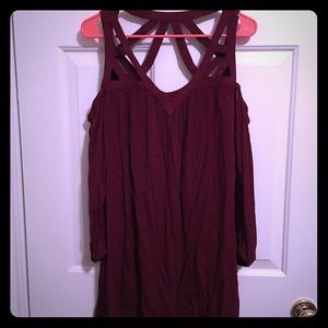 Maroon trapeze dress XL