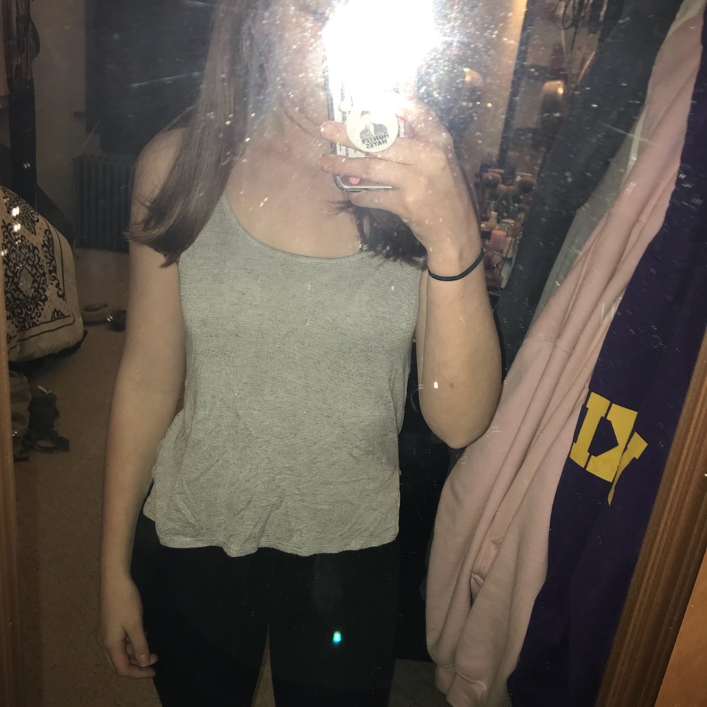 Gray cute tank top