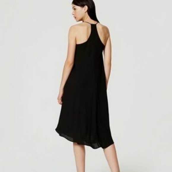 NWT LOFT black strappy racerback dress - Picture 2 of 5