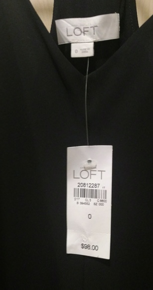 NWT LOFT black strappy racerback dress - Picture 4 of 5