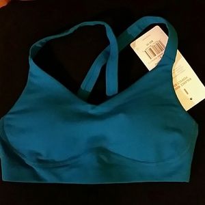 Blue sports bra