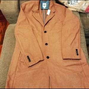 NWT Mens Gap Camel Wool Coat Size XXL