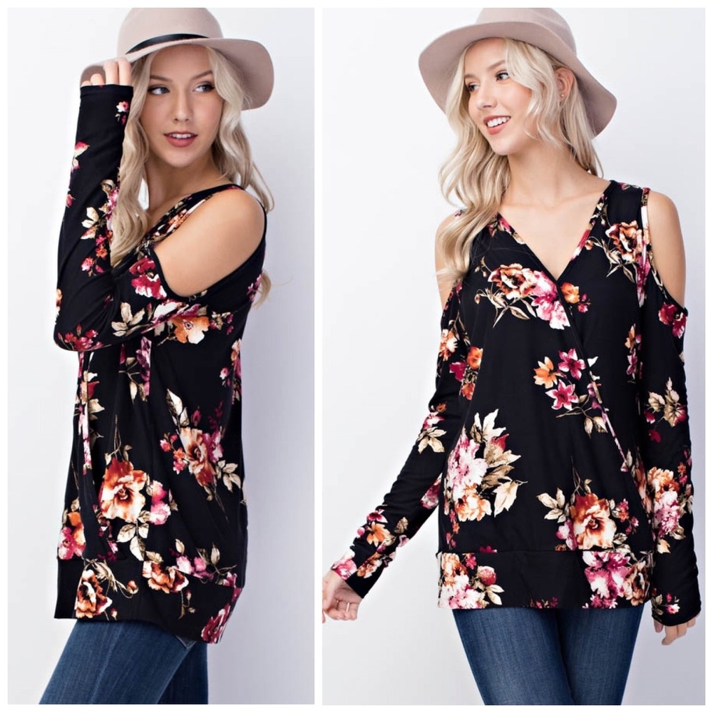 Last one!! Soft Surplice Cold Shoulder Tunic 🌺 - Picture 6 of 6