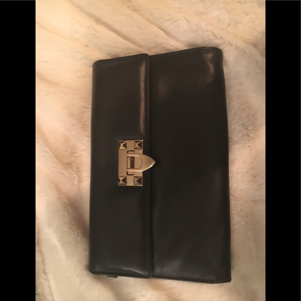Black Valentino rockstud clutch