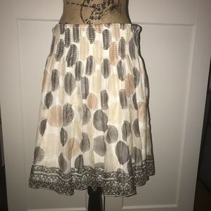 White House Black Market 100% Silk Skirt Size L