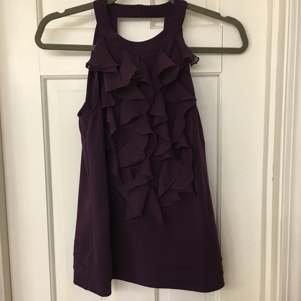 Eggplant colored ruffle top