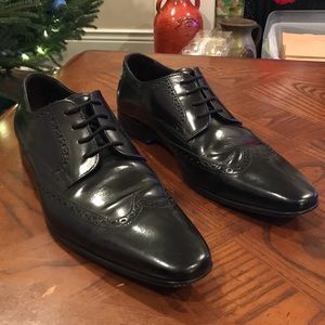 A. Testoni Leather Brogue Derbys