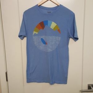 Light Blue Surfing Multicolor Graphic Tee