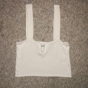 UO White Brami/Crop Top