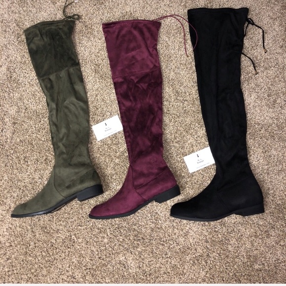 Olive Over The Knee Boots | MAKE A OFFER - Picture 2 of 6