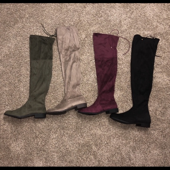 Olive Over The Knee Boots | MAKE A OFFER - Picture 3 of 6