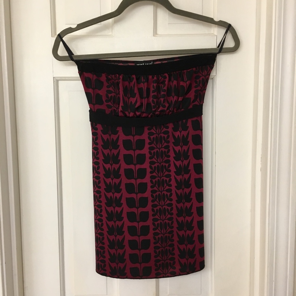 Strapless Asian inspired top