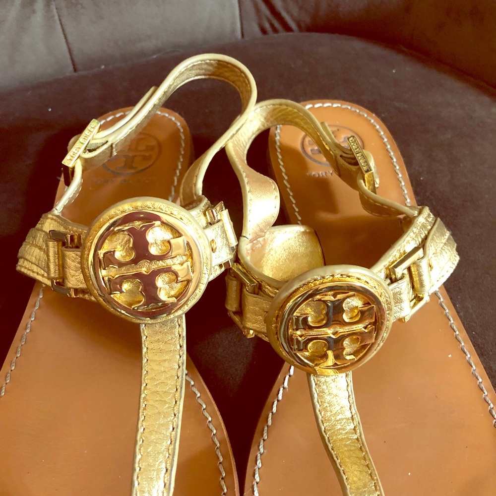 Gold Tory Burch sandals