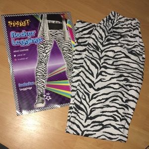 Zebra Leggings Size XL 40"
