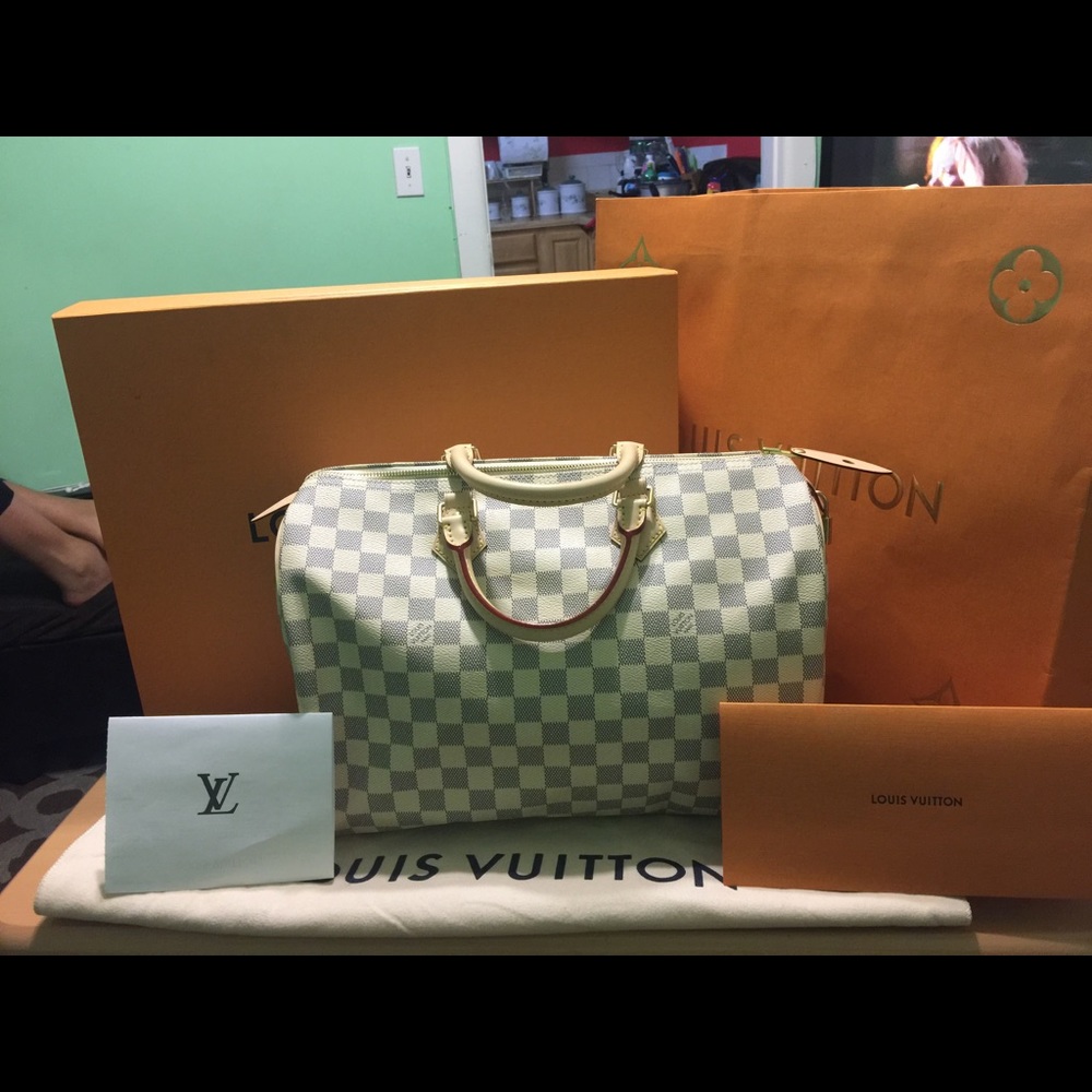 Authentic Louis Vuitton speedy Demi azur