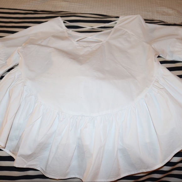 White Peplum Top - Picture 2 of 3