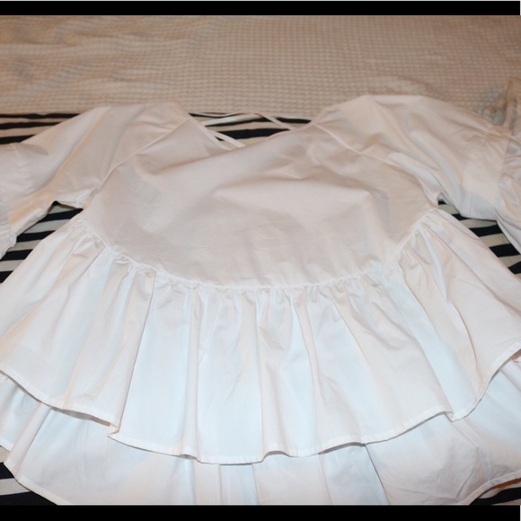 White Peplum Top - Picture 3 of 3