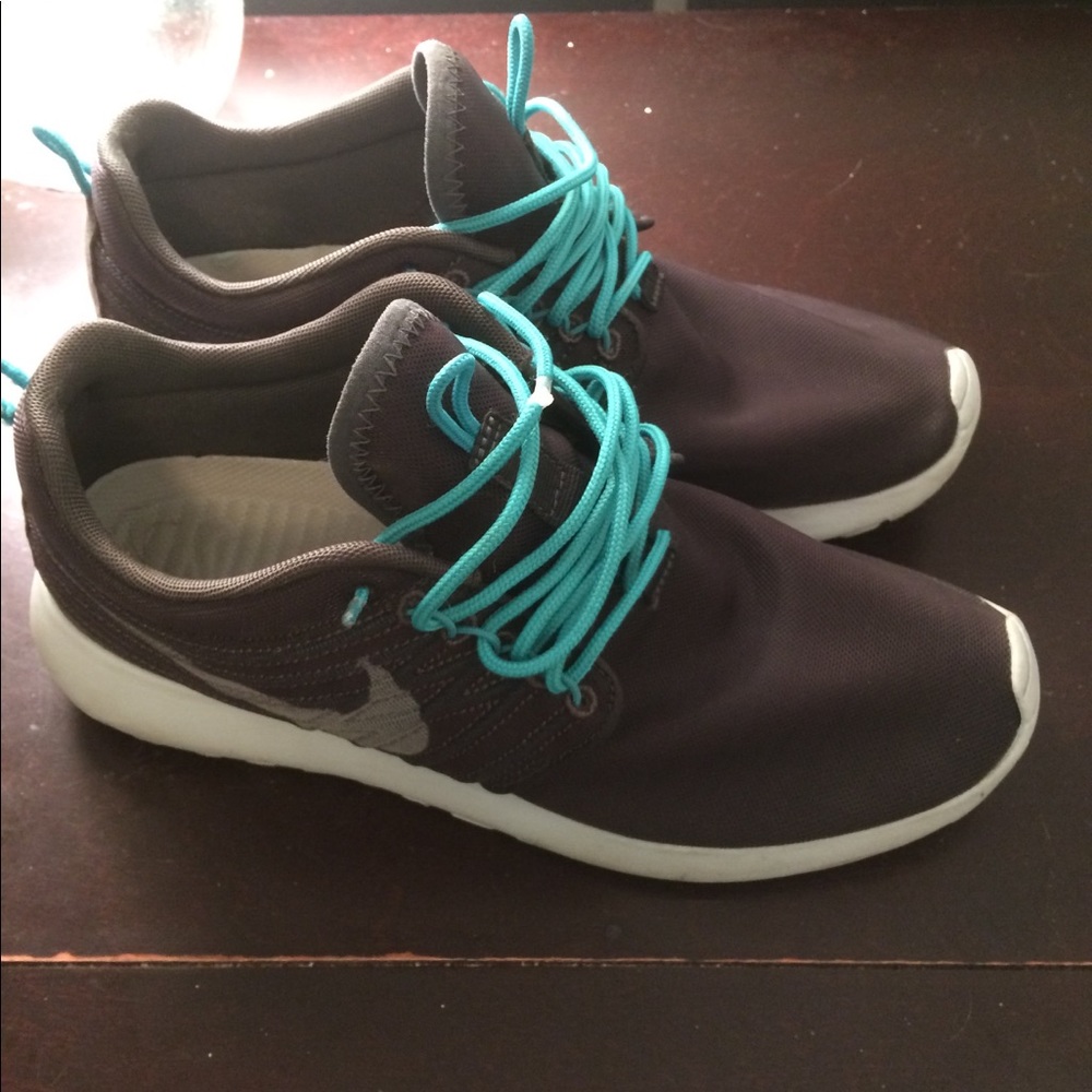 Black and aqua blue Nike’s