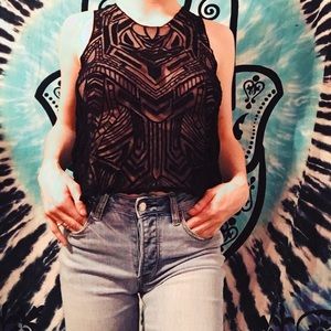 see through black tank