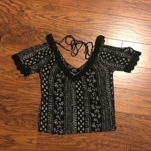 Black printed shirt